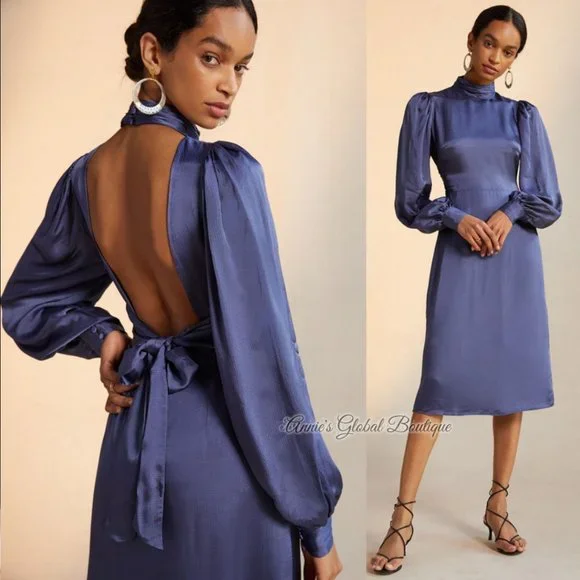 RARE NWT ANTHROPOLOGIE HUTCH Open-Back Midi Dress. Halter Neck. Size 2 - Picture 9 of 16